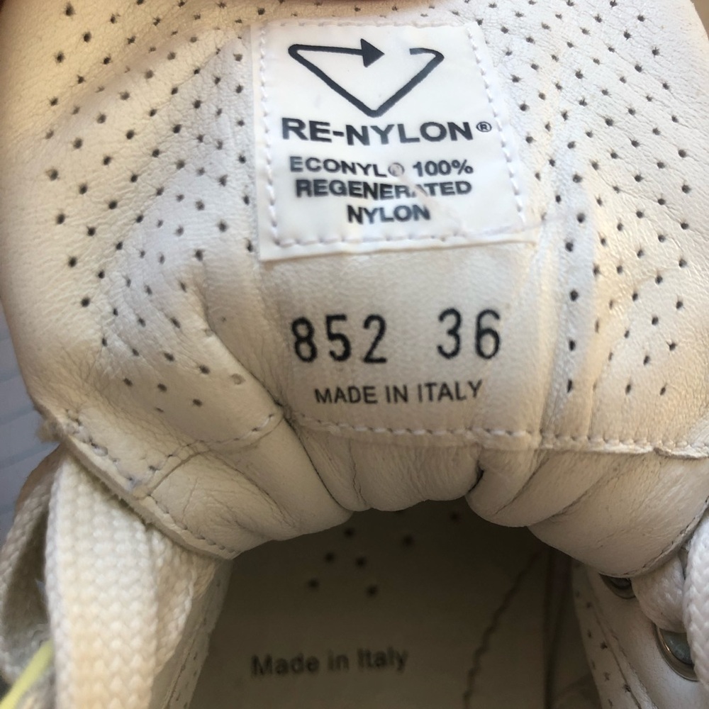 Prada Yellow Nylon Quilted Sneakers Size 36 - Picture 2 of 10